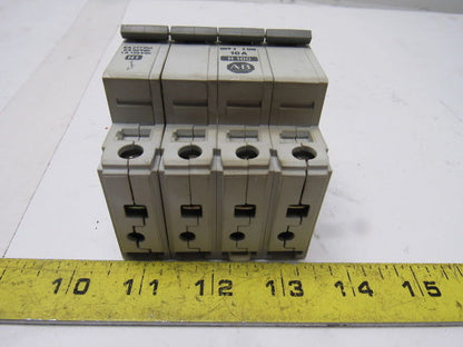 A-B Allen Bradley 1492-CB3 H100 10A 4 Pole Circuit Breaker Rail Mount