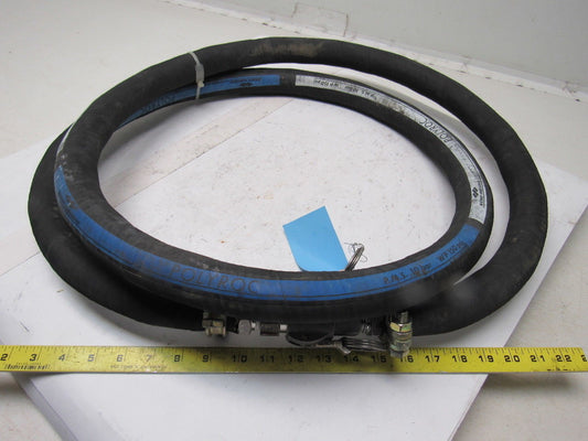 Kleber Industrie Polyroc WP 150PSI 10Bar 1" Rubber Hose Camlock Coupling  9'