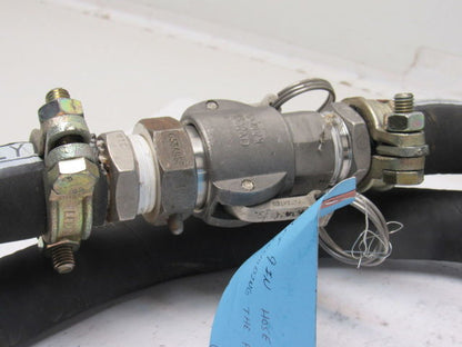 Kleber Industrie Polyroc WP 150PSI 10Bar 1" Rubber Hose Camlock Coupling  9'