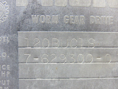 Falk 120BUC1S 90° Worm Gear Box Speed Reducer 9.15:1 Ratio Pneumatic  thru