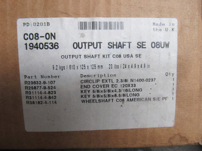David Brown C08-0N Radicon 3" Output Shaft Replacement Kit SE 08UW