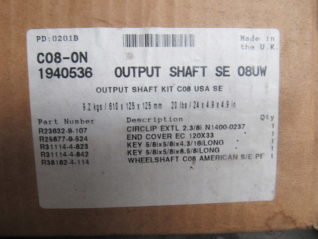 David Brown C08-0N Radicon 3" Output Shaft Replacement Kit SE 08UW