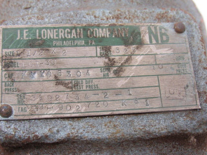 Lonergan 1-1/2"x2" Flange Relief Valve 525 PSI 5304 SCFM
