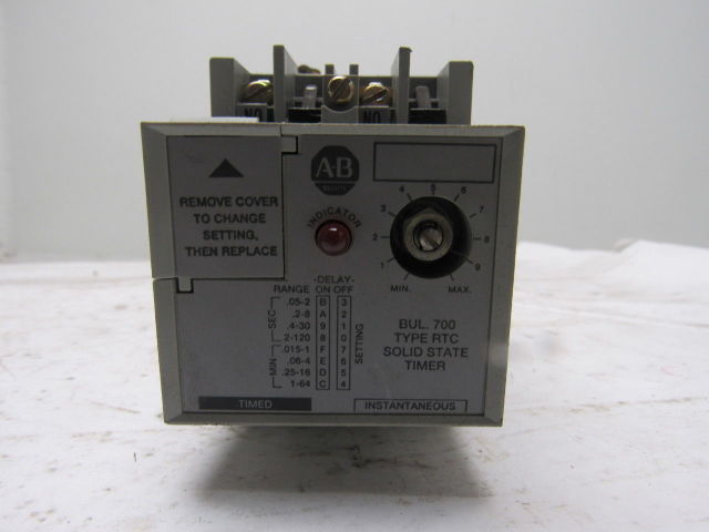 A-B Allen Bradley 700-RTC00100U24 Ser. A Solid State Adjustable Timing Relay