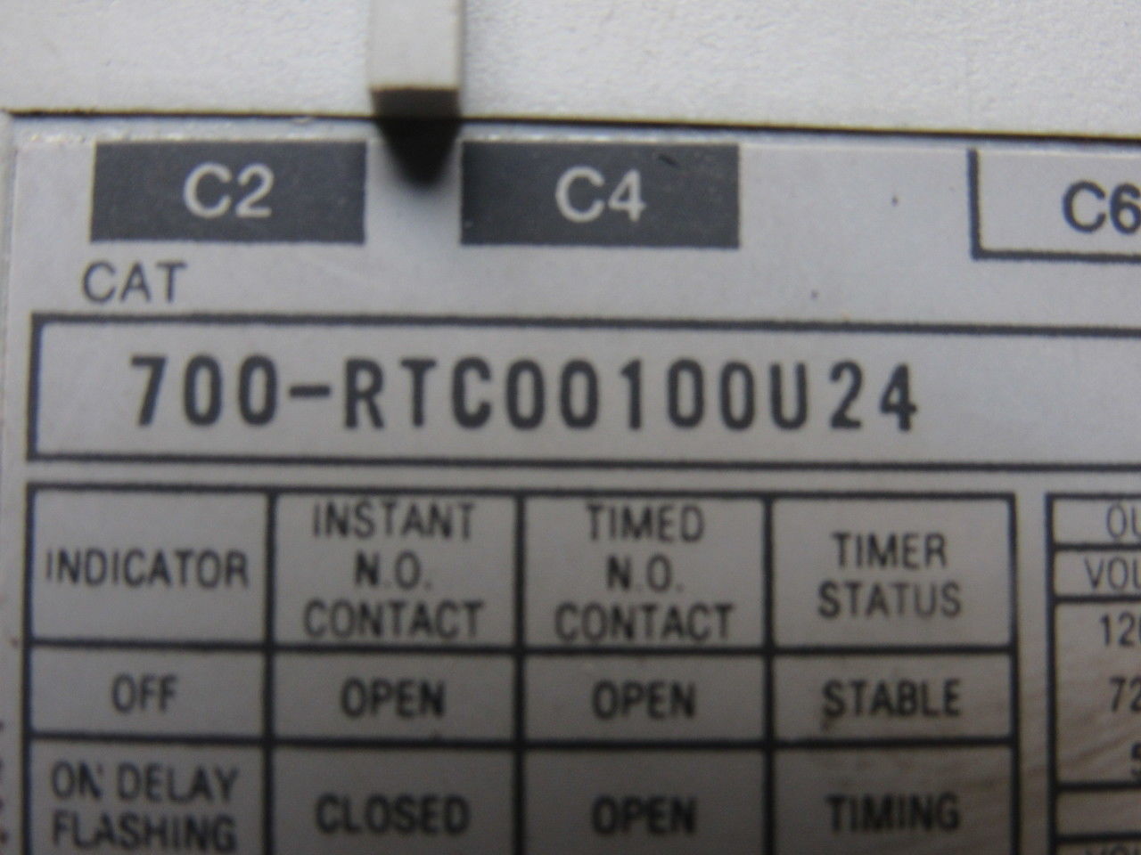 A-B Allen Bradley 700-RTC00100U24 Ser. A Solid State Adjustable Timing Relay