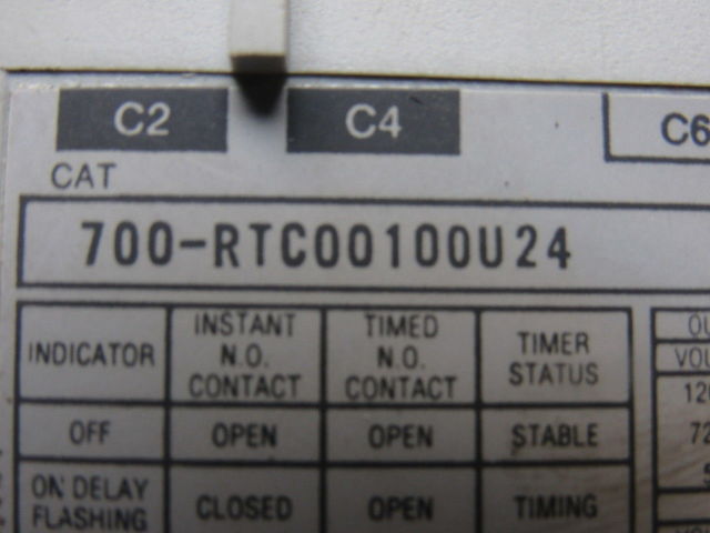 A-B Allen Bradley 700-RTC00100U24 Ser. A Solid State Adjustable Timing Relay