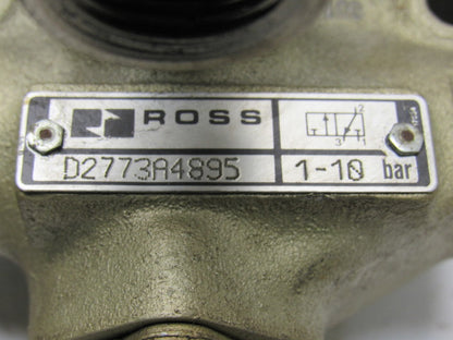 ROSS D2773A4895 Pneumatic Air Solenoid Pilot Valve Lock Out W 14 24VDC 1/2" NPT