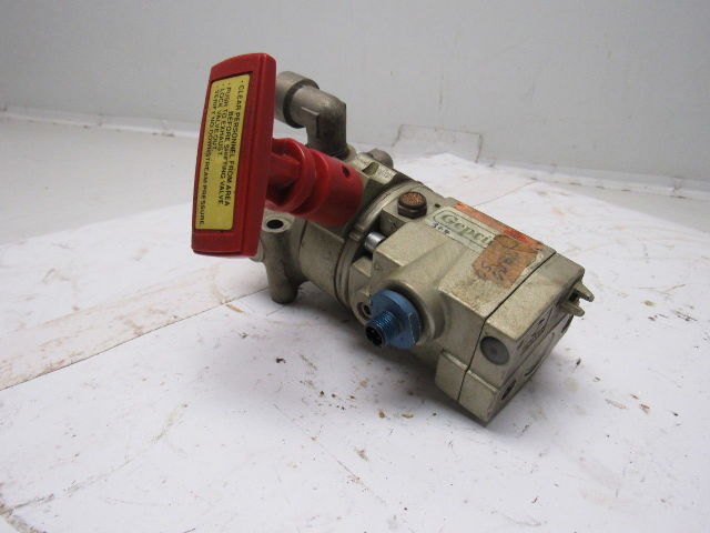 ROSS D2773A4895 Pneumatic Air Solenoid Pilot Valve Lock Out W 14 24VDC 1/2" NPT