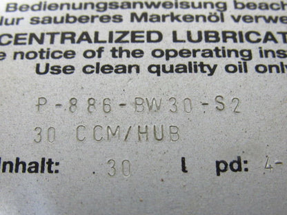 Vogel P-886-BW30-S2 Centralized Lubrication Oiling System