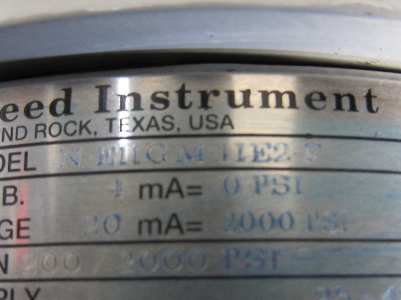 Weed Instruments N-E11GM-IIE2-F 200/2000PSI 25-42 VDC Pressure Transmitter