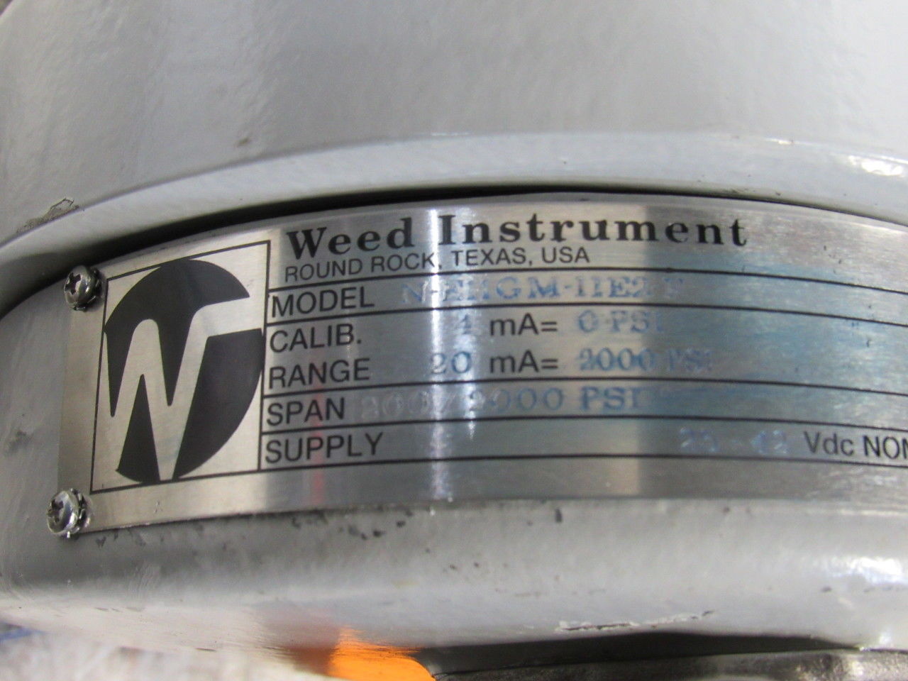 Weed Instruments N-E11GM-IIE2-F 200/2000PSI 25-42 VDC Pressure Transmitter
