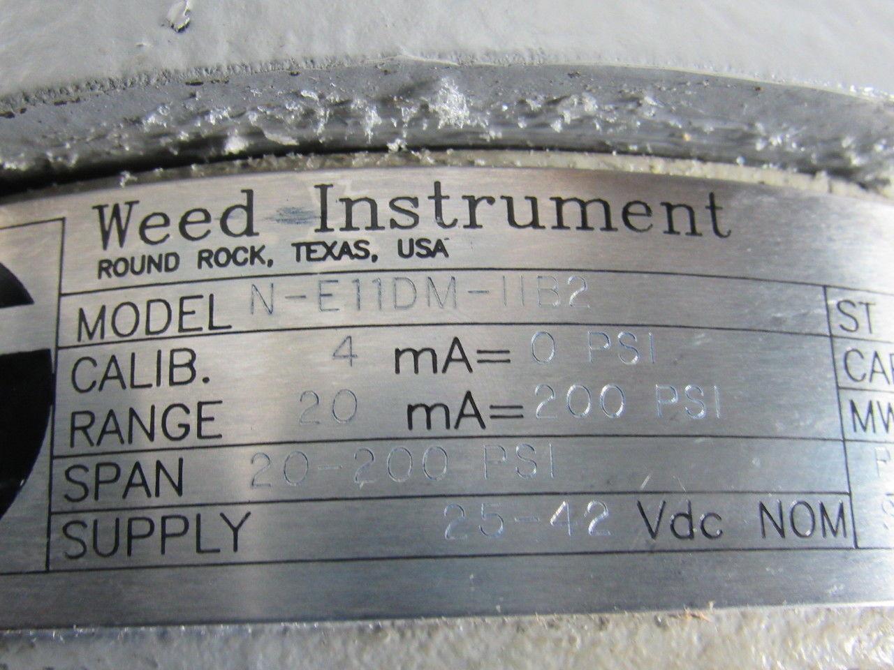 Weed Instruments N-E11DM-IIB2 20-200PSI 25-42VDC Pressure Transmitter 300WP