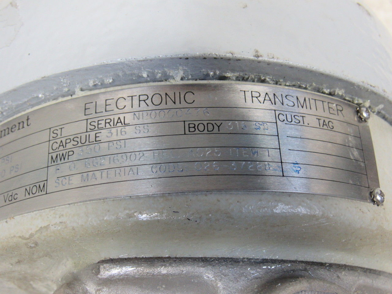 Weed Instruments N-E11DM-IIB2 20-200PSI 25-42VDC Pressure Transmitter 300WP