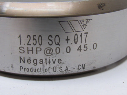Wilson 1.250 Sq +.017 SHP@ 0.0 45.0 Negative Square Hole Thick Turret Die