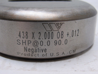 Wilson .438x2.000 Oblong +.012 SHP @0.0 90.0 SNS Thick Turret Die Tooling