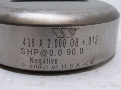 Wilson .438x2.000 Oblong +.012 SHP @0.0 90.0 SNS Thick Turret Die Tooling