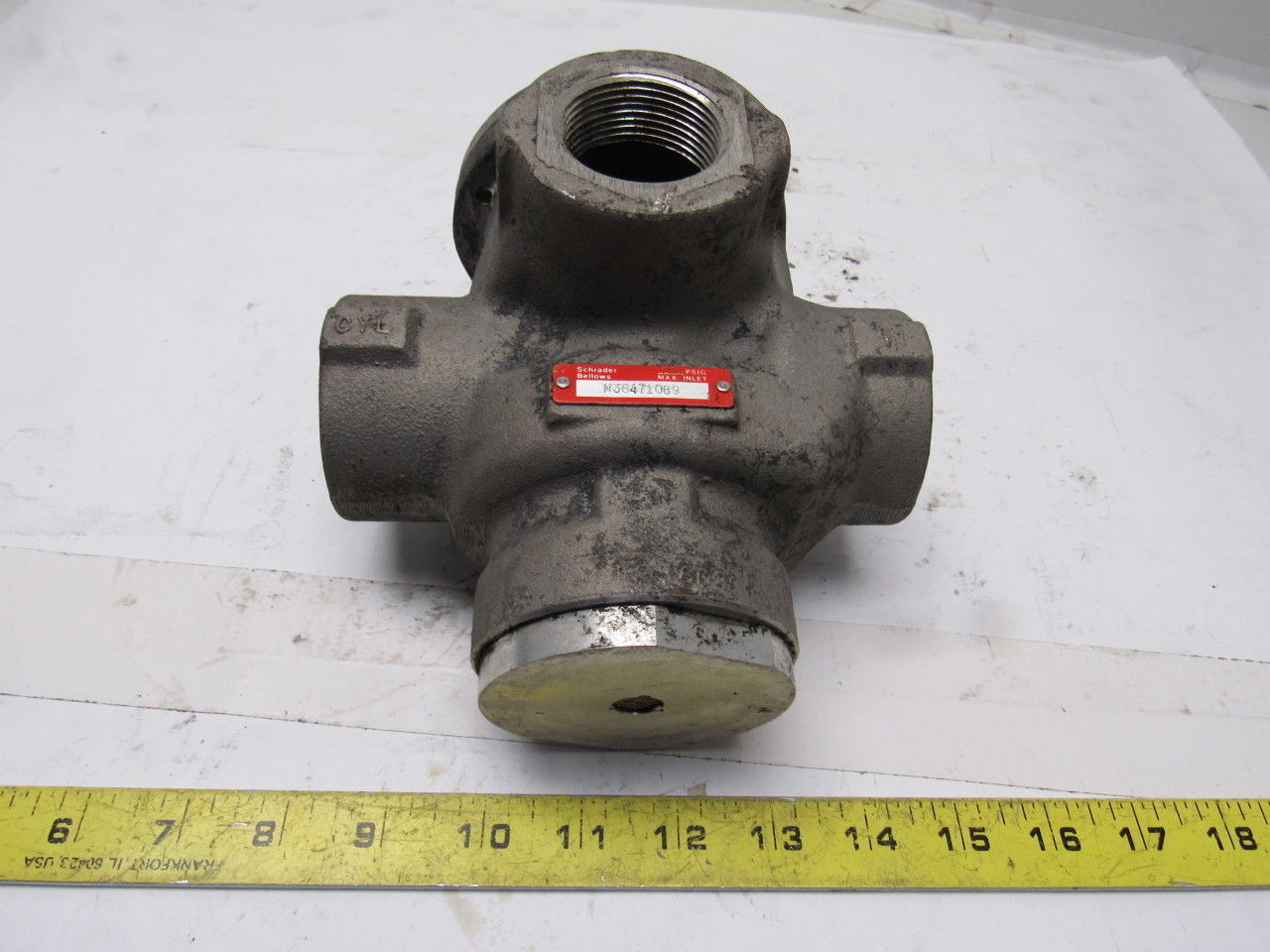 Parker Schrader Bellows N36471089 In Line Pilot Pneumatic Air Valve 1"x1-1/4"x3W