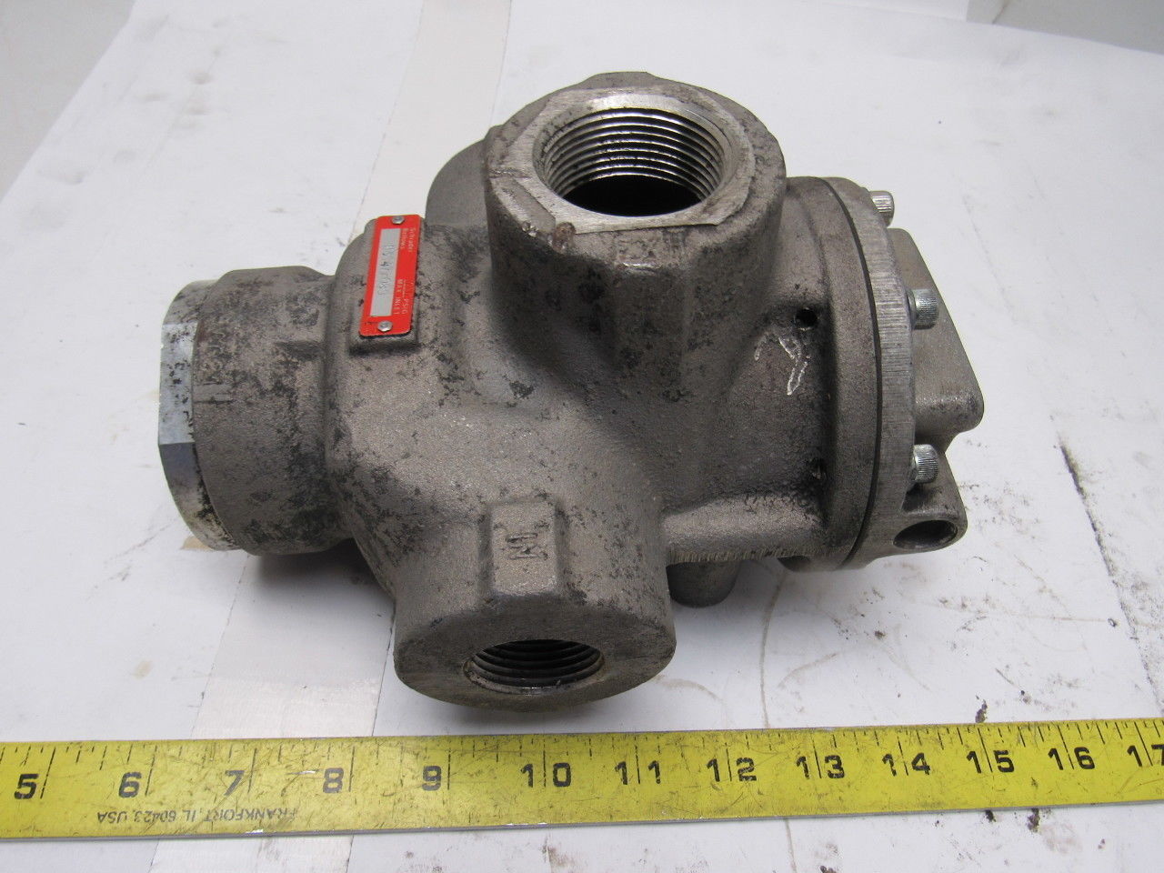 Parker Schrader Bellows N36471089 In Line Pilot Pneumatic Air Valve 1"x1-1/4"x3W