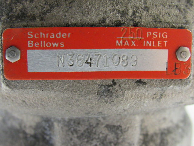 Parker Schrader Bellows N36471089 In Line Pilot Pneumatic Air Valve 1"x1-1/4"x3W