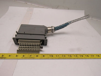 Harting HS12 24Pin 15A 500V Male Female Hinge Lock Cable Plug Ends