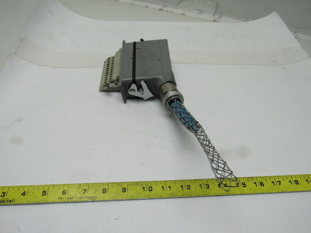 Harting HS12 24Pin 15A 500V Male Female Hinge Lock Cable Plug Ends