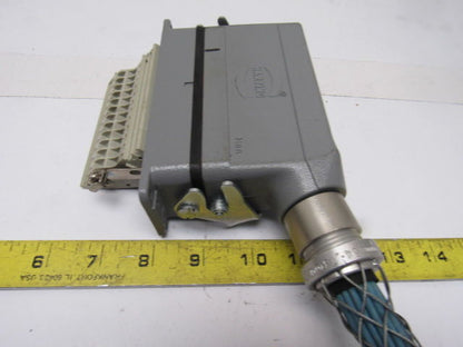 Harting HS12 24Pin 15A 500V Male Female Hinge Lock Cable Plug Ends