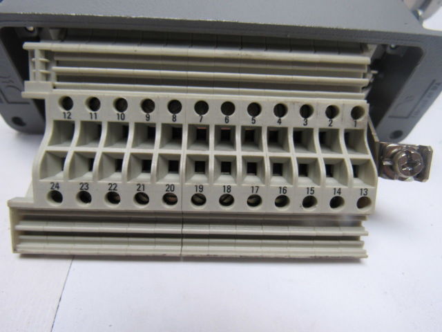 Harting HS12 24Pin 15A 500V Male Female Hinge Lock Cable Plug Ends
