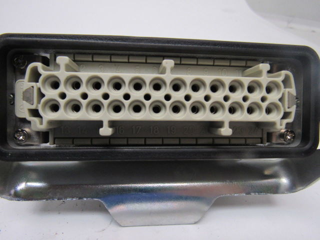 Harting HS12 24Pin 15A 500V Male Female Hinge Lock Cable Plug Ends