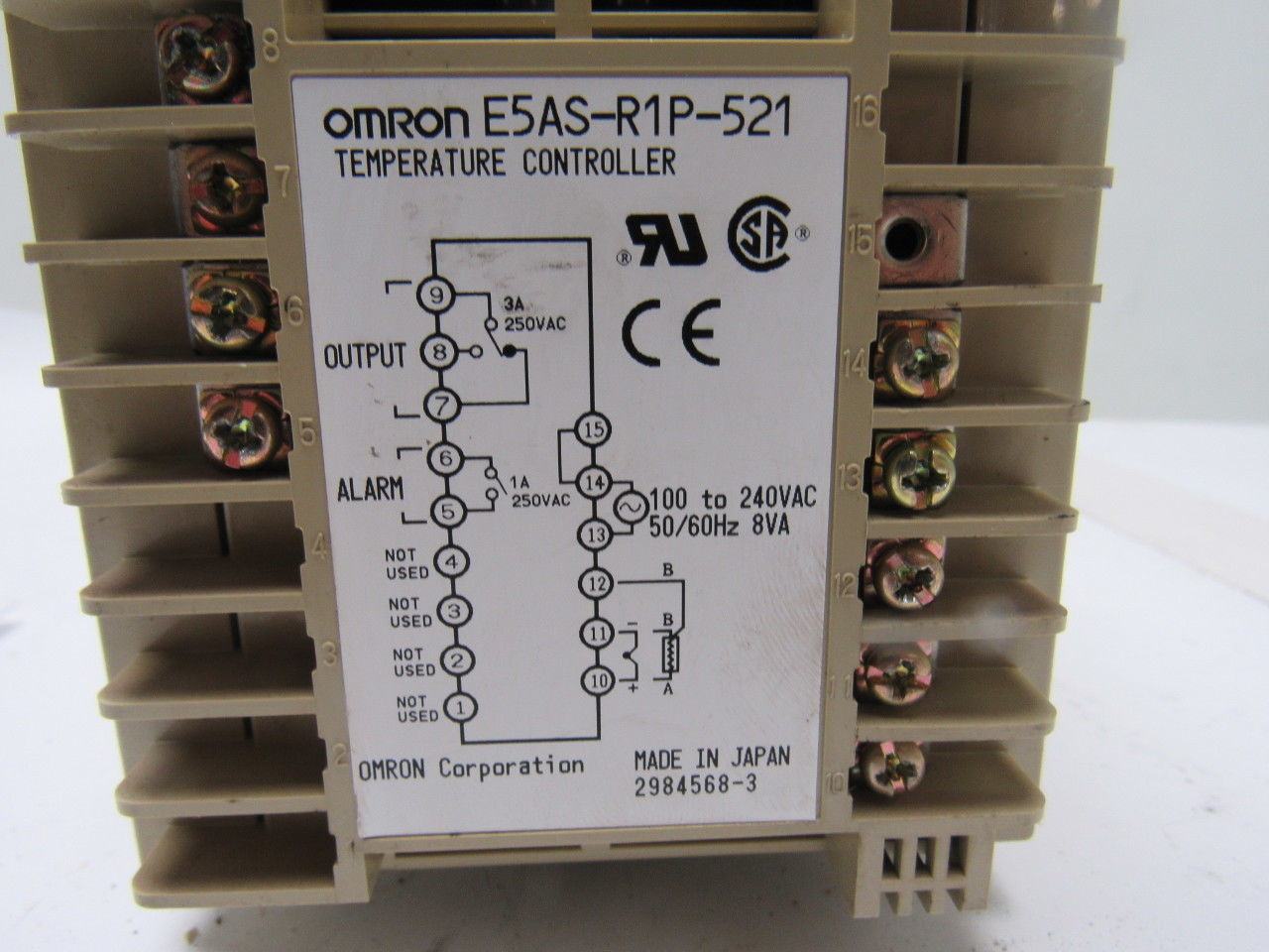 Omron E5AS-R1P-521 Multi-Range 50/60Hz Temperature Controller