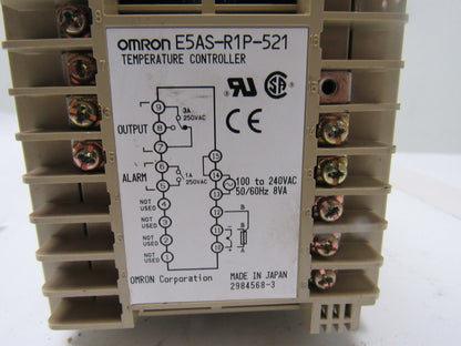 Omron E5AS-R1P-521 Multi-Range 50/60Hz Temperature Controller