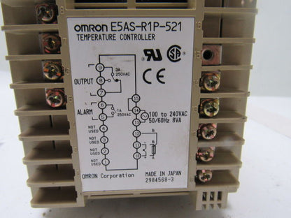 Omron E5AS-R1P-521 Multi-Range 50/60Hz Temperature Controller