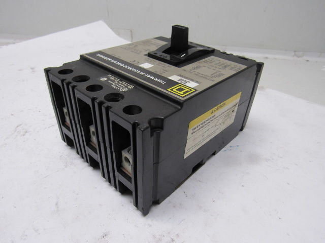 Square D  FHL360301352 30A 600V Thermal Magnetic Circuit Breaker W/Aux Contacts