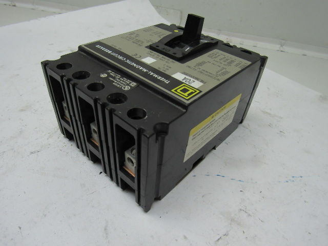Square D FHL360201352 20A 600V Thermal Magnetic Circuit Breaker W/Aux Contacts