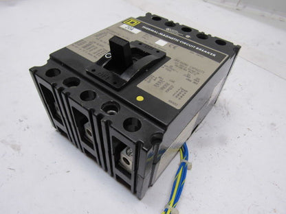 Square D FHL360201352 20A 600V Thermal Magnetic Circuit Breaker W/Aux Contacts