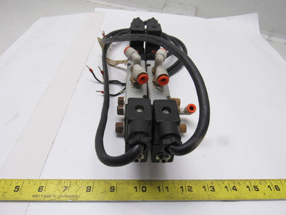 Norgren V61R611AA218JA Double (2) Solenoid Control Air Valve 24VDC W/Manifold