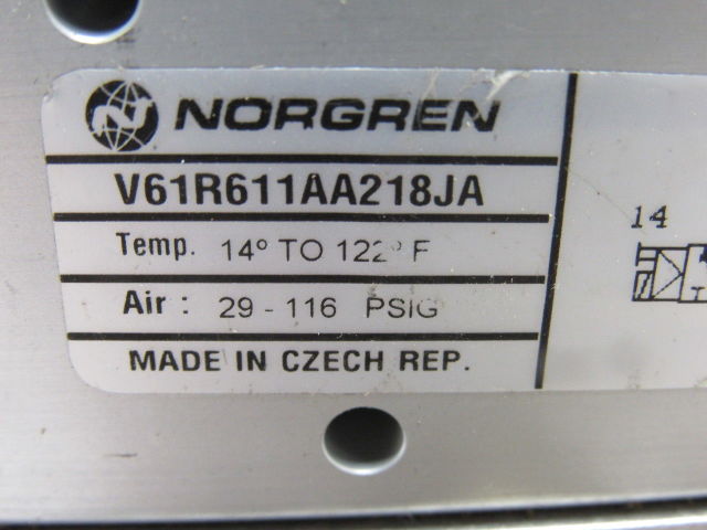 Norgren V61R611AA218JA Double (2) Solenoid Control Air Valve 24VDC W/Manifold