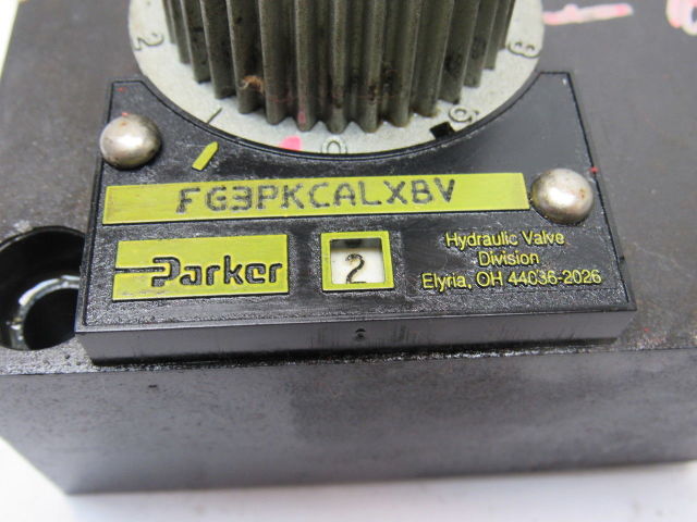 Parker FG3PKCALXBV Locking Flow Control Valve W/ Check And Keys