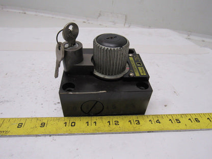 Parker FG3PKCALXBV Locking Flow Control Valve W/ Check And Keys