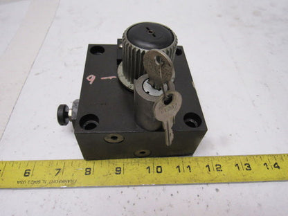 Parker FG3PKCALXBV Locking Flow Control Valve W/ Check And Keys