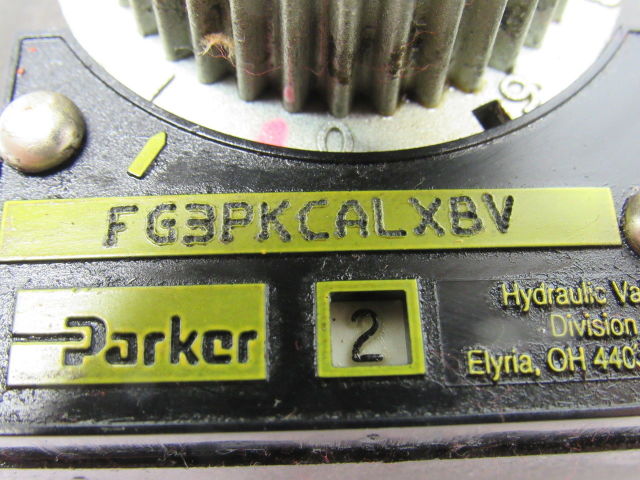 Parker FG3PKCALXBV Locking Flow Control Valve W/ Check And Keys
