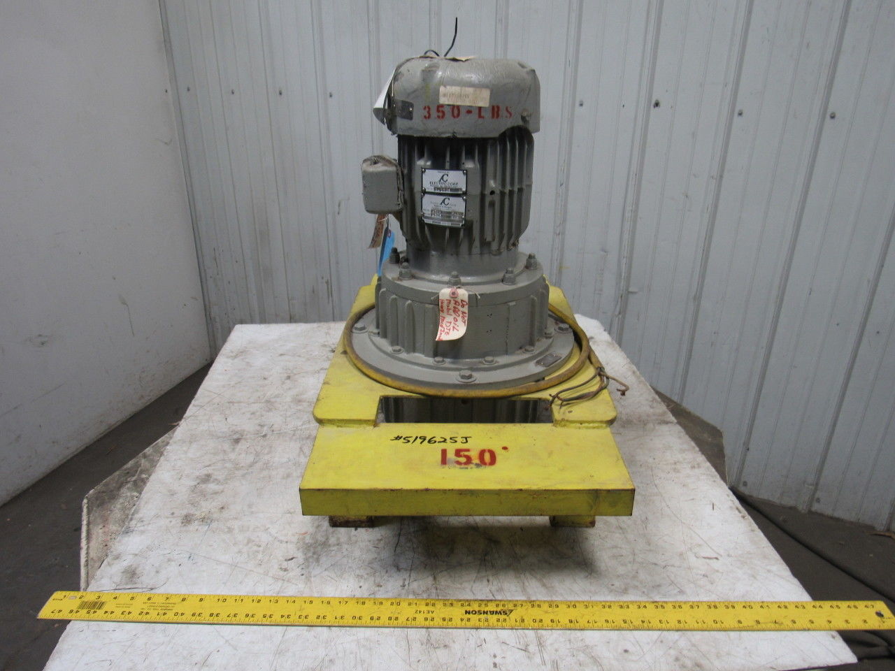 Baldor 4Hp 575V 1725RPM 3Ph Vibra Screw Gyrator Motor On Base