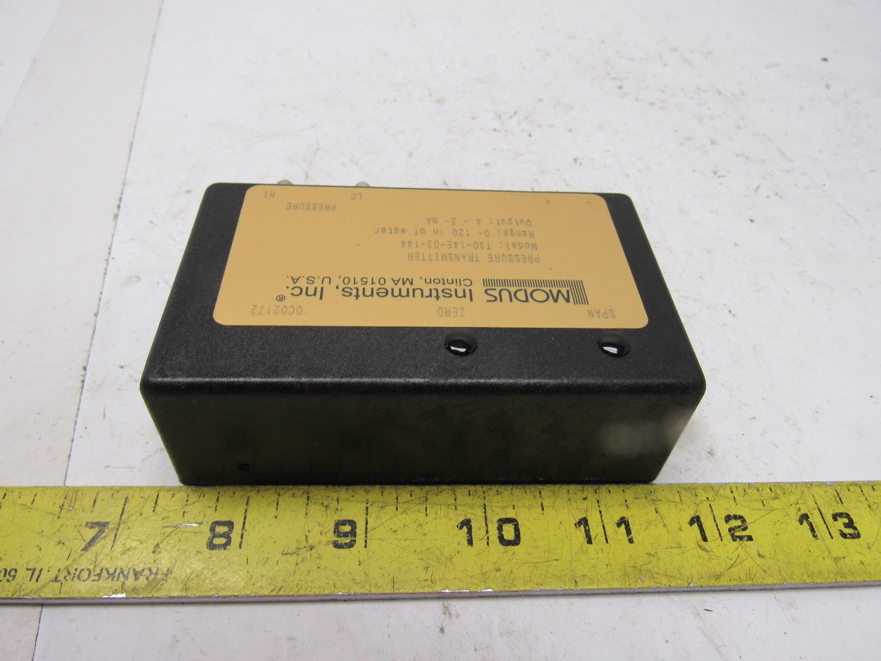 MODUS Instruments Inc. T30-14E-03-144 Pressure Transmitter 0-120in of Water