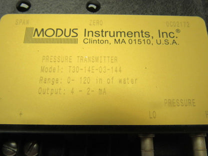 MODUS Instruments Inc. T30-14E-03-144 Pressure Transmitter 0-120in of Water