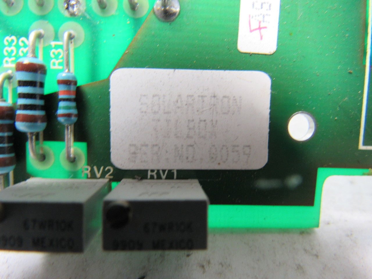 Solartron Tilbox PCB Circuit Board Card