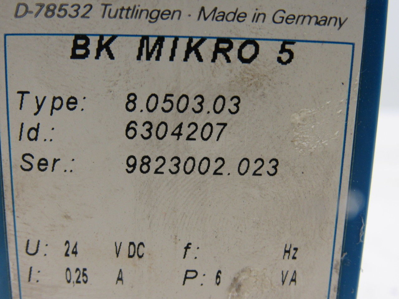 Leukhardt BK Mikro 5-RL 6304207 8.0503.03 Tool Monitoring Scanning System