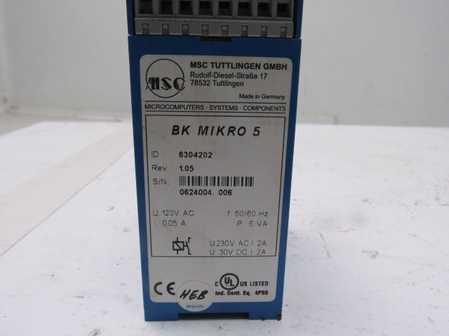 MSC Tuttlingen GMBH BK Mikro 5-RL 6304202 Tool Monitoring Scanning System