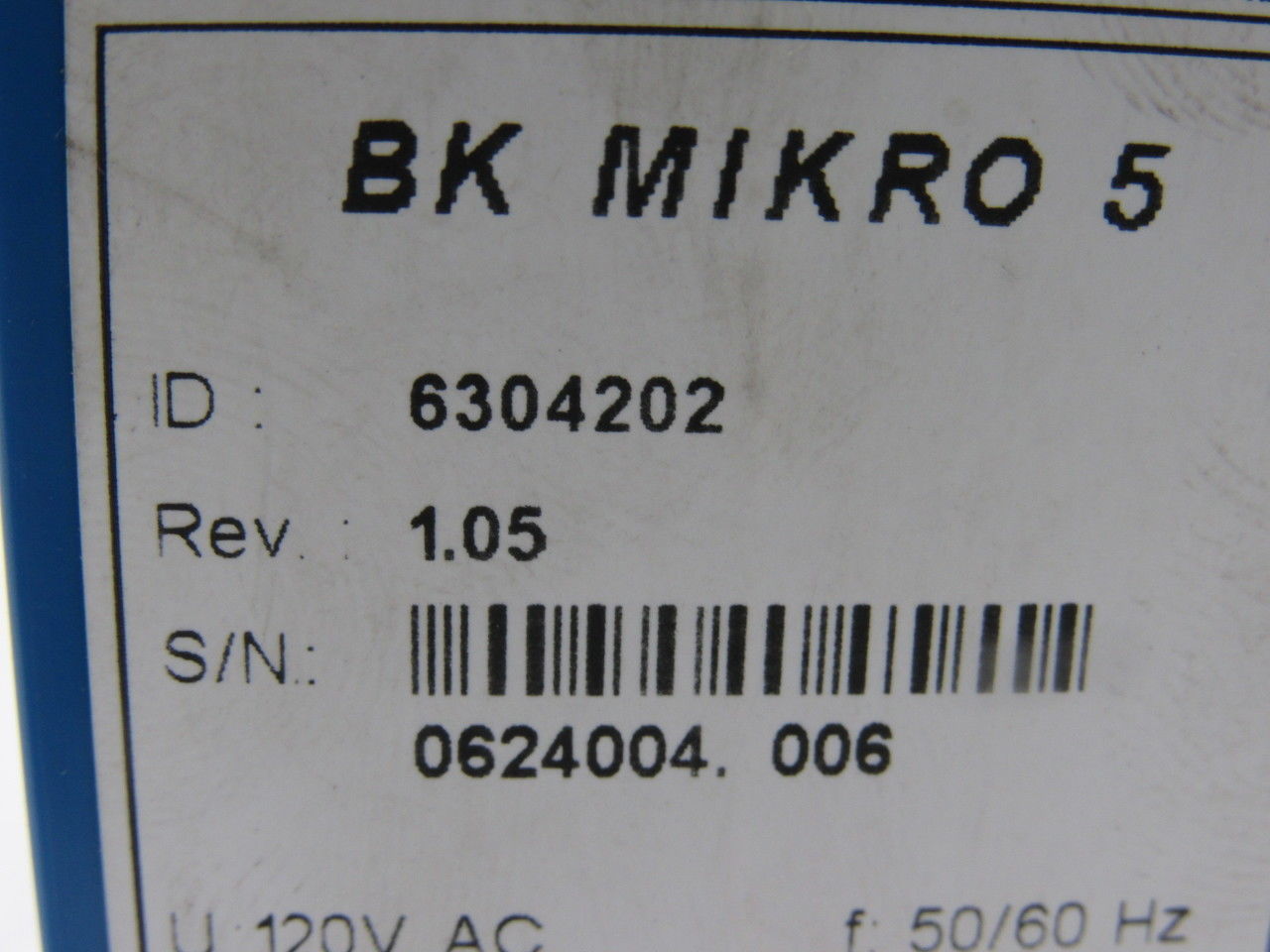 MSC Tuttlingen GMBH BK Mikro 5-RL 6304202 Tool Monitoring Scanning System