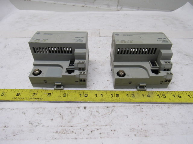 A-B Allen Bradley 1794-ACN15 Ser C Flex I/O ControlNet Adapter 24VDC Lot of 2