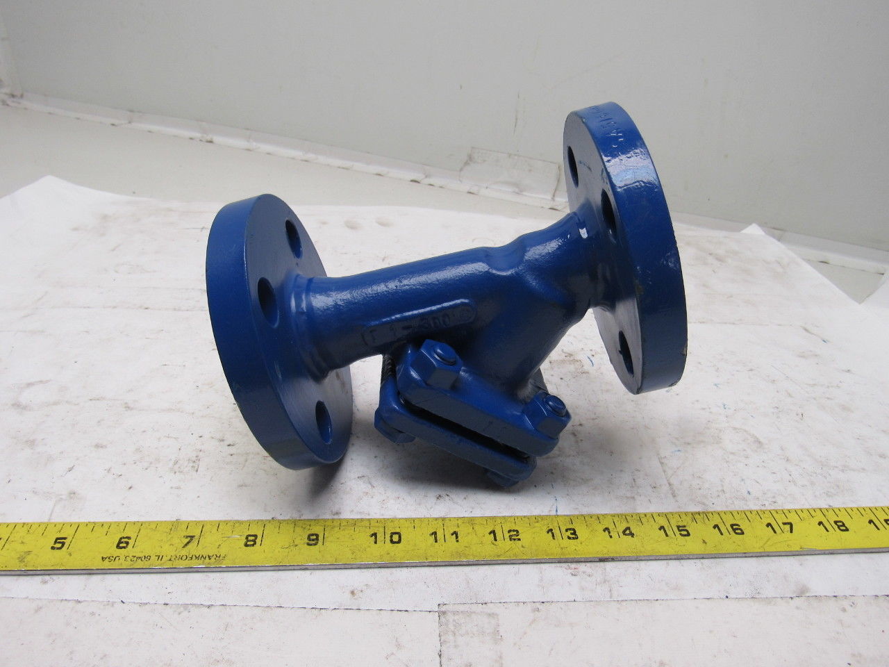 Crane FK J7-7464 1" CL 300 Flange Inline Y Strainer Clean Out