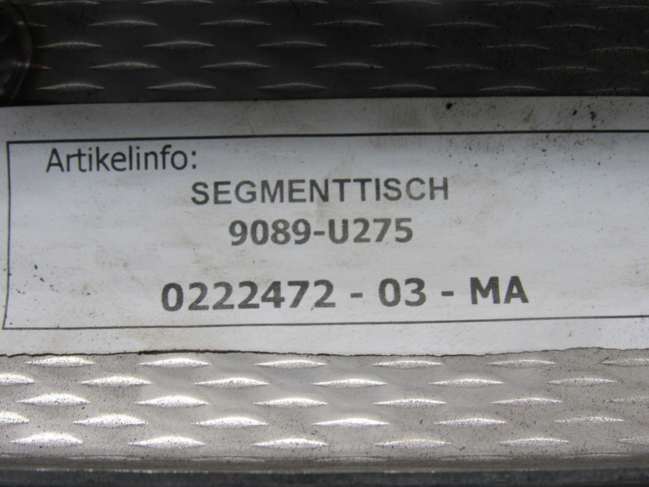 Trumpf 9089-U275 OEM Table Top Roller Bearing Segment Point Of Operation